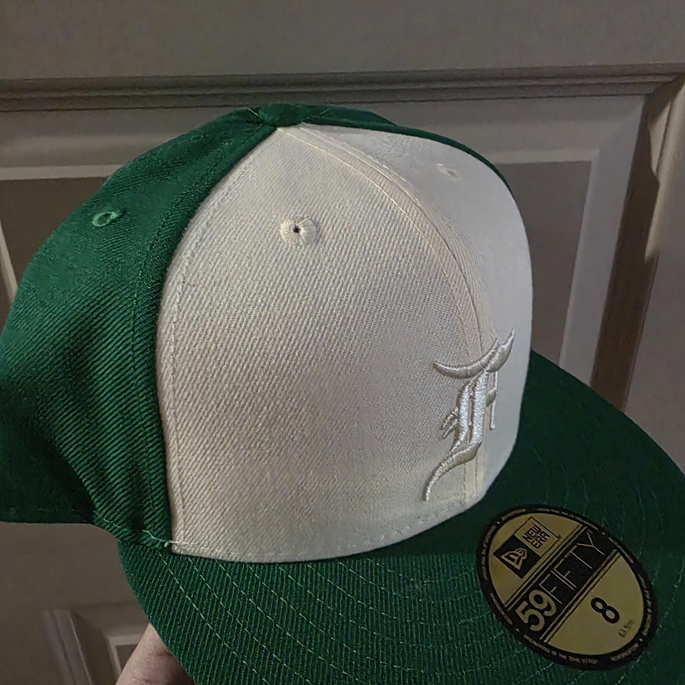 Essentials Fear of God New Era 59FIFTY Fitted - Green & White Size 8